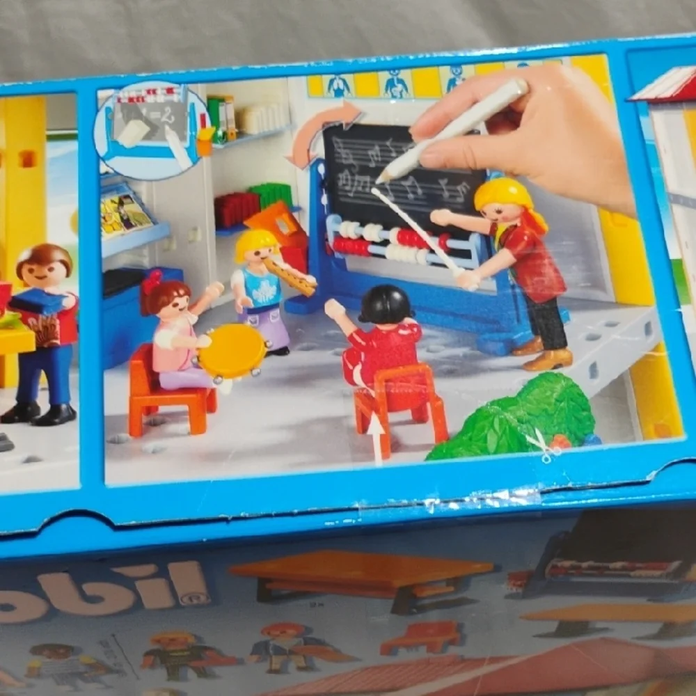 #203)Playmobil 5923 491pcs City School Building Blocks Set Vintage Creative Play